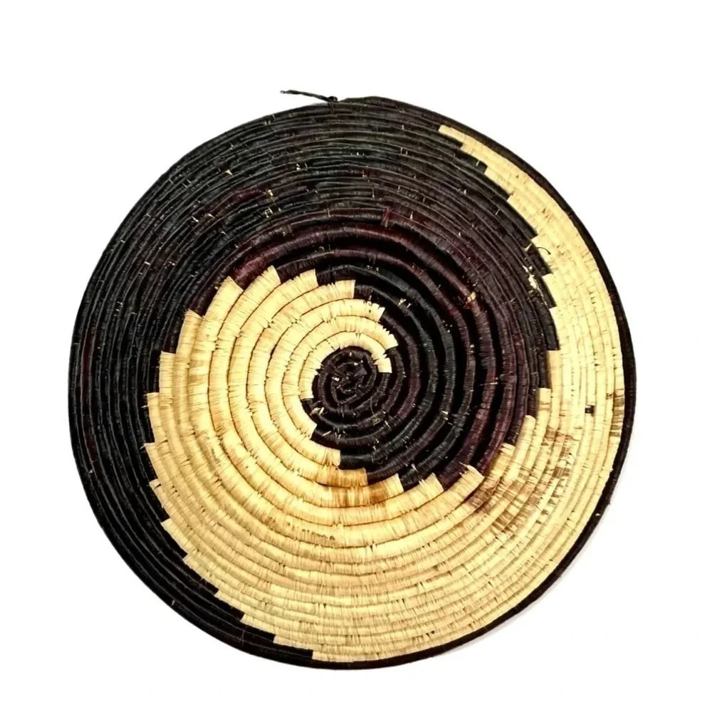 Handwoven Siscal Fiber Boho Basket - Picture 2 of 2
